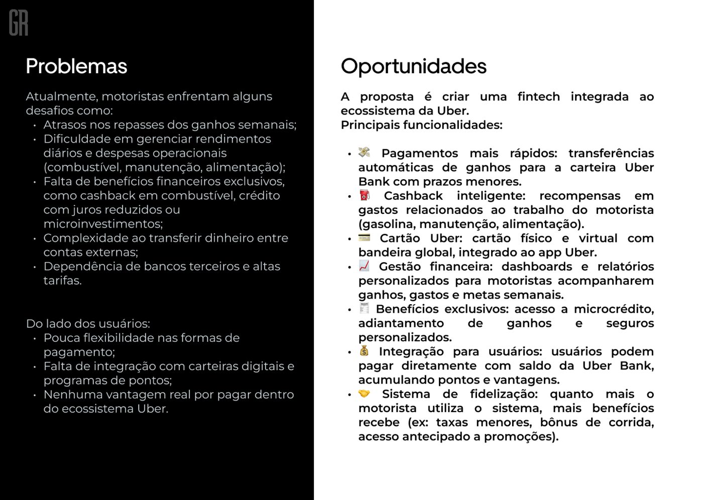 Uber Bank — tela de interface 03