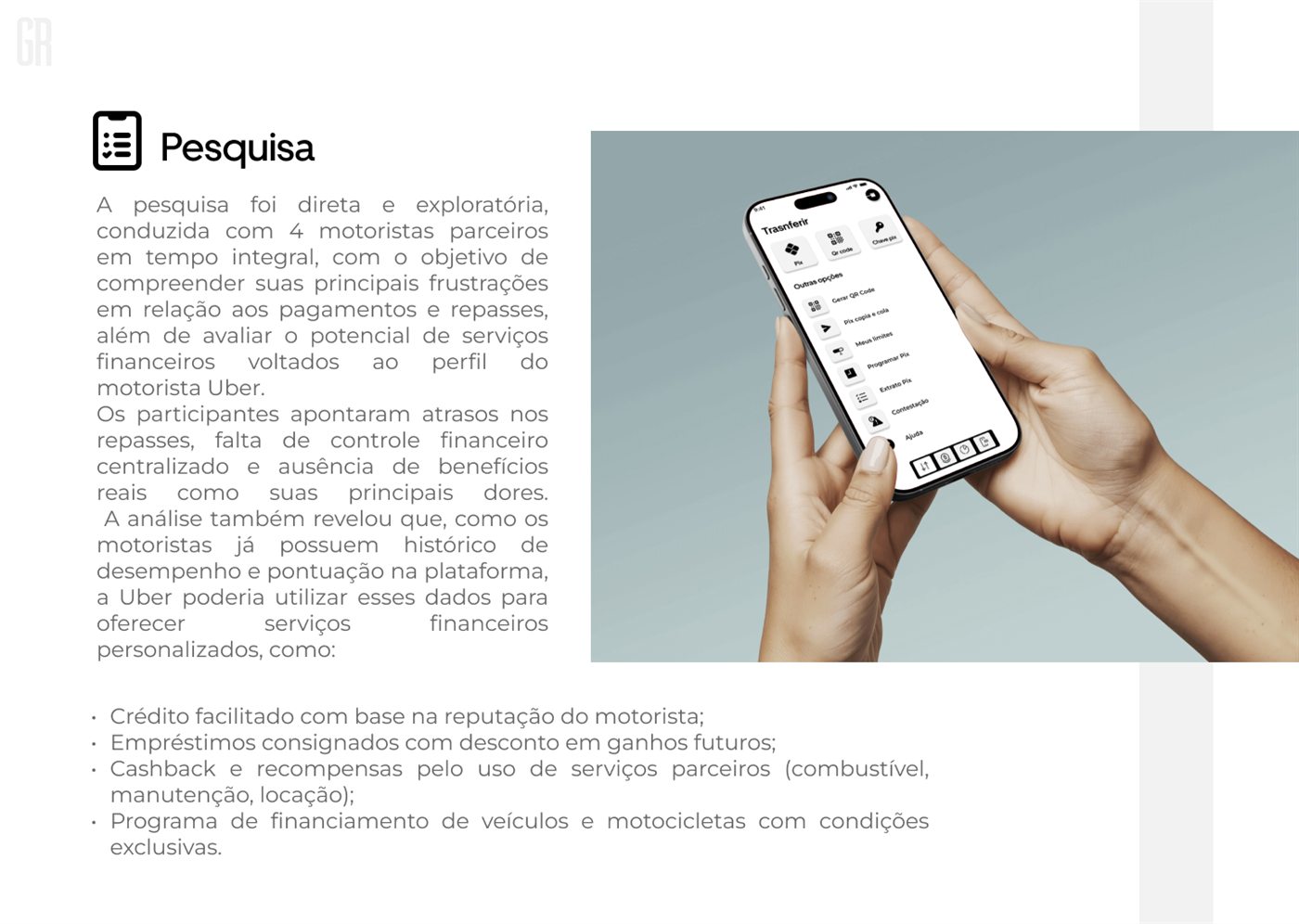 Uber Bank — tela de interface 05