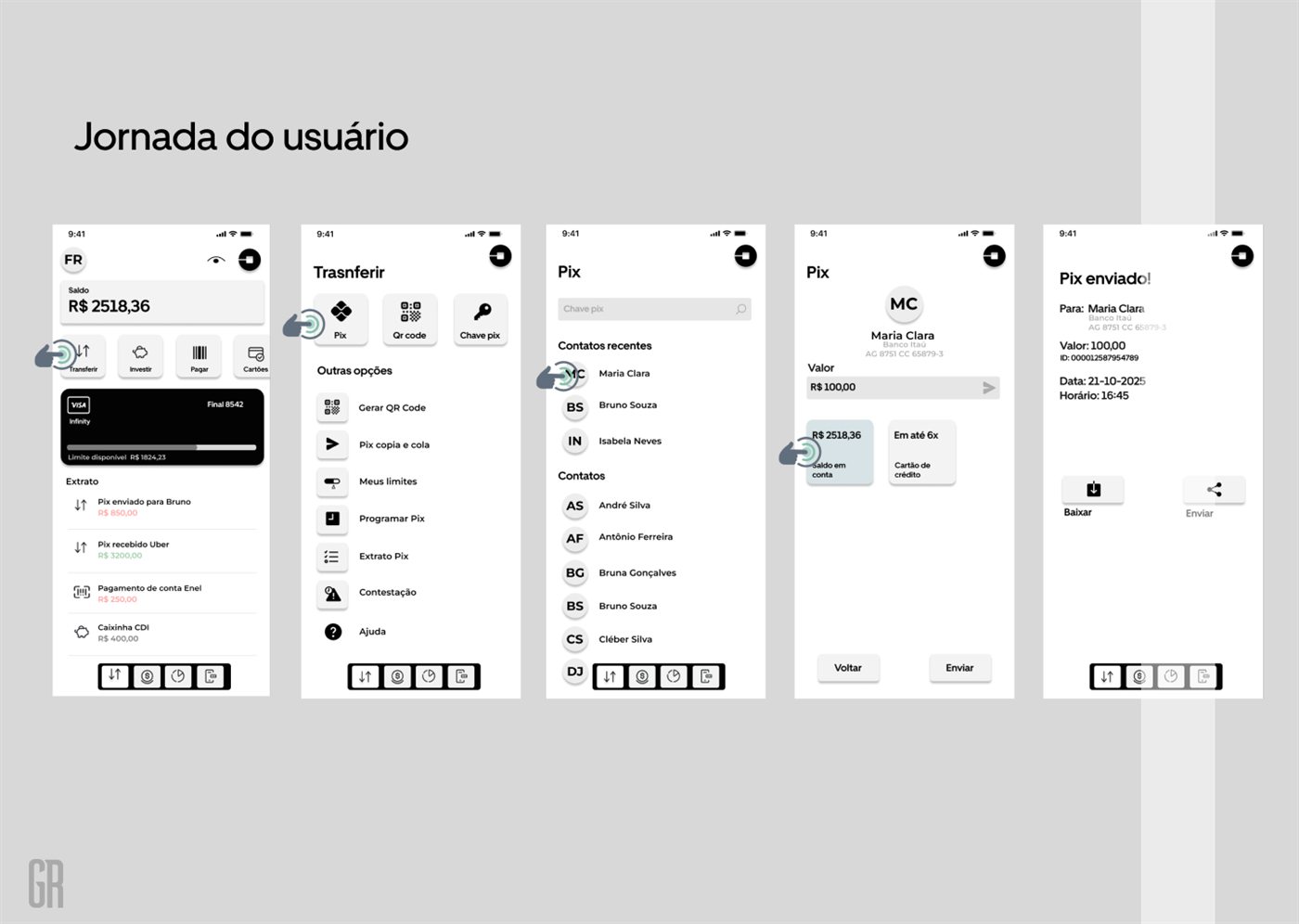 Uber Bank — tela de interface 10
