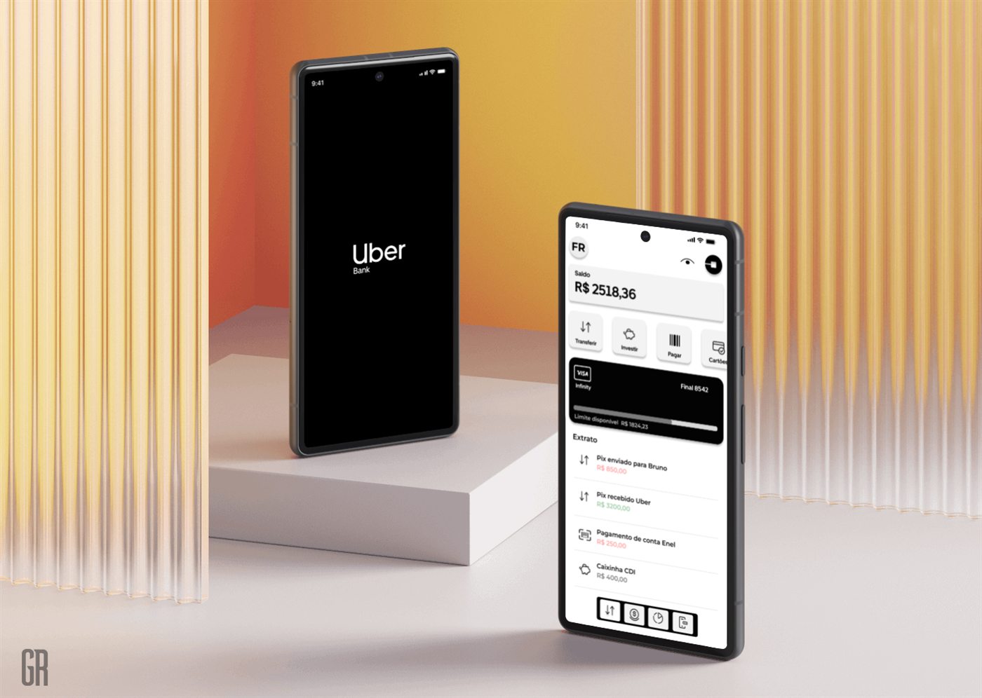 Uber Bank — tela de interface 11