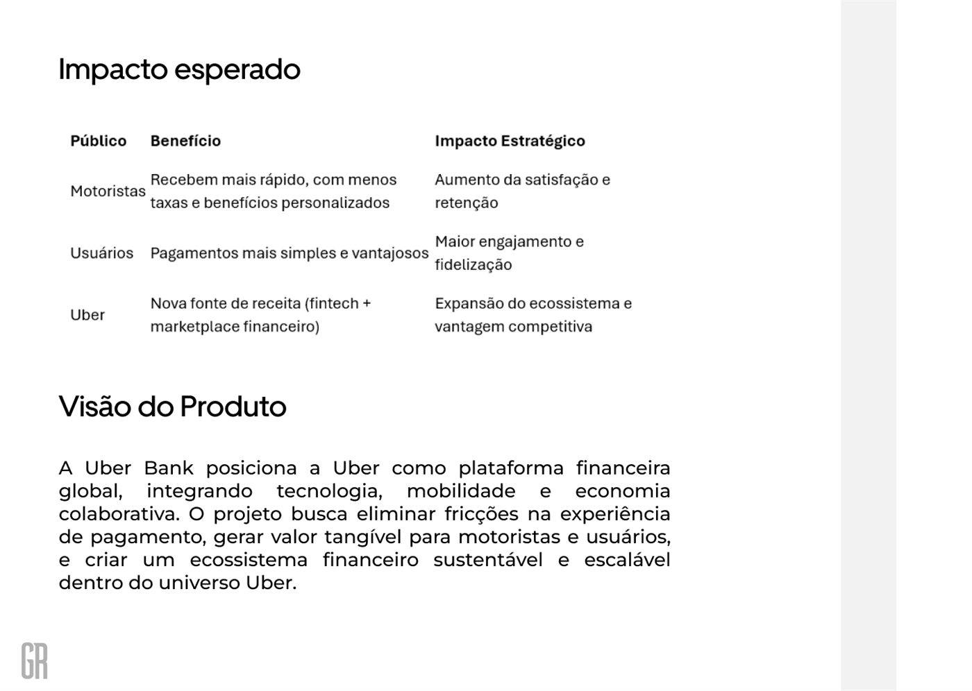 Uber Bank — tela de interface 12